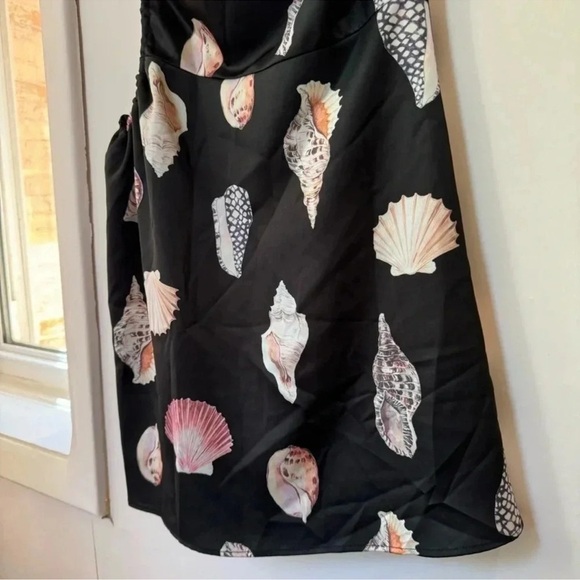 Show Me Your MuMu Kenz Mini Dress Seashell Mini Black Satin One Shoulder XS - Picture 13 of 15